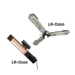 Lampada riscaldante da esterno per ombrelloni