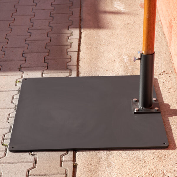 Mezzo Ombrellone Da Balcone Rettangolare 200x100 / 250x130 - Parasole Da Muro Regolabile In Altezza Con Base, Impermeabile E UV - 2