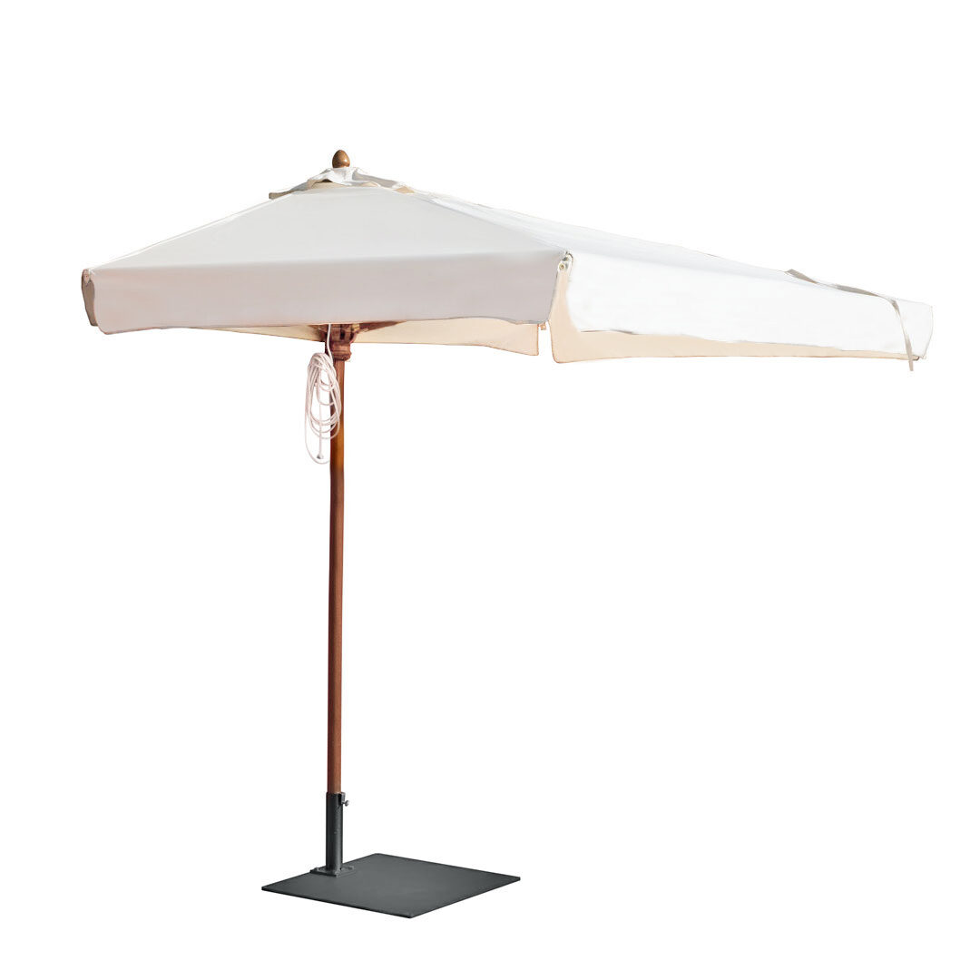 Ombrellone da Giardino a Mezzaluna 200x100 cm da Parete per Esterni 250x130 cm con Manovella e 5 Stecche, Protezione UV per Balcone, Portico