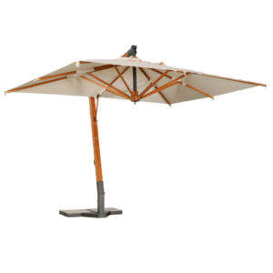 Ombrellone a braccio in legno