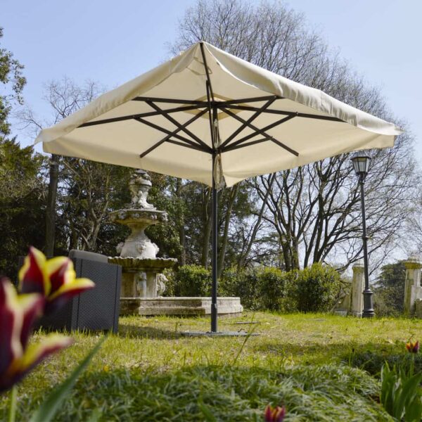 Ombrellone Da Esterno Tondo Con Bordo Struttura In Alluminio Color Salmone O 400 Cm 8015231004002
