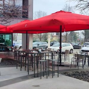 Anteprima ombrellone maxi con telo rosso