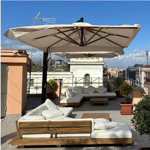 Ombrellone a doppio braccio mod. New York 6×3 mt