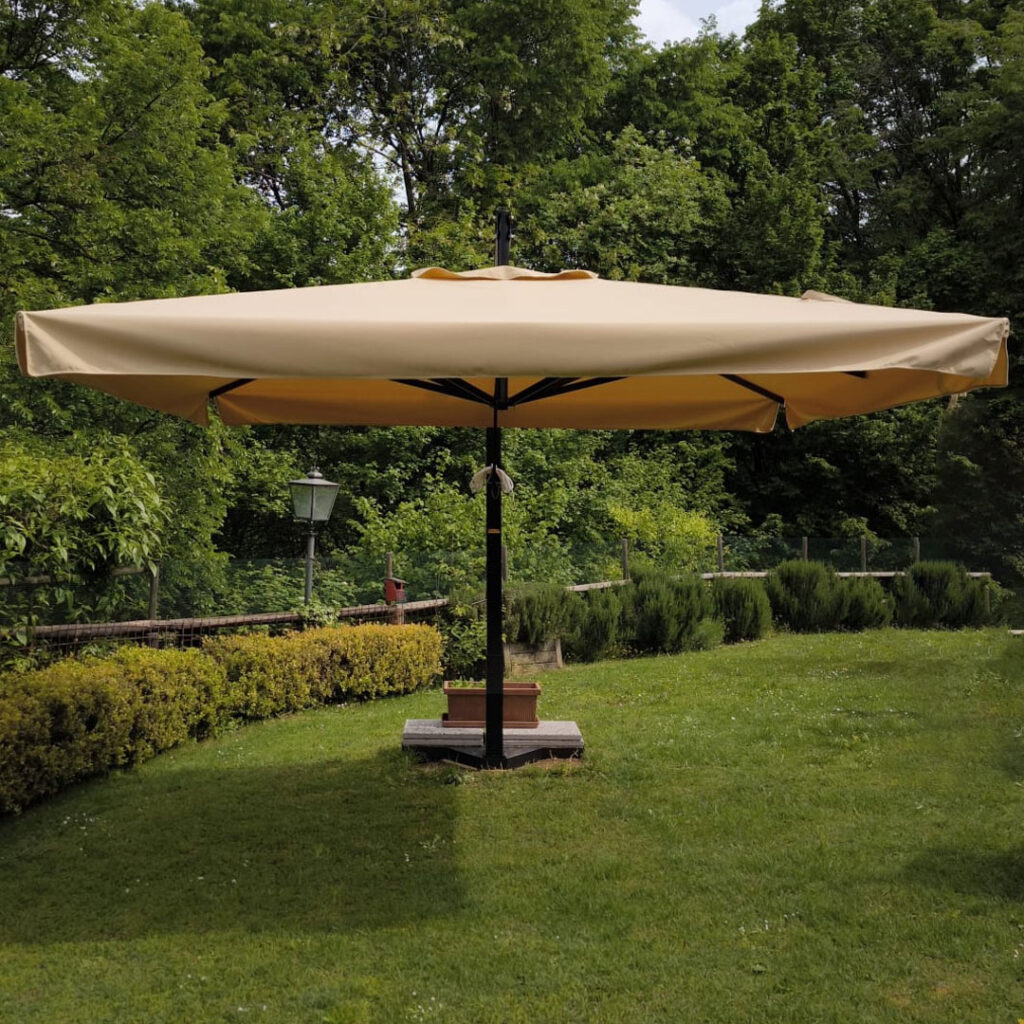 Ombrellone decentrato da giardino mod. Rio 3,5×3,5 mt