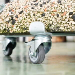 carrellino con ruote per base ombrellone