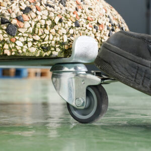 carrellino con ruote per base ombrellone