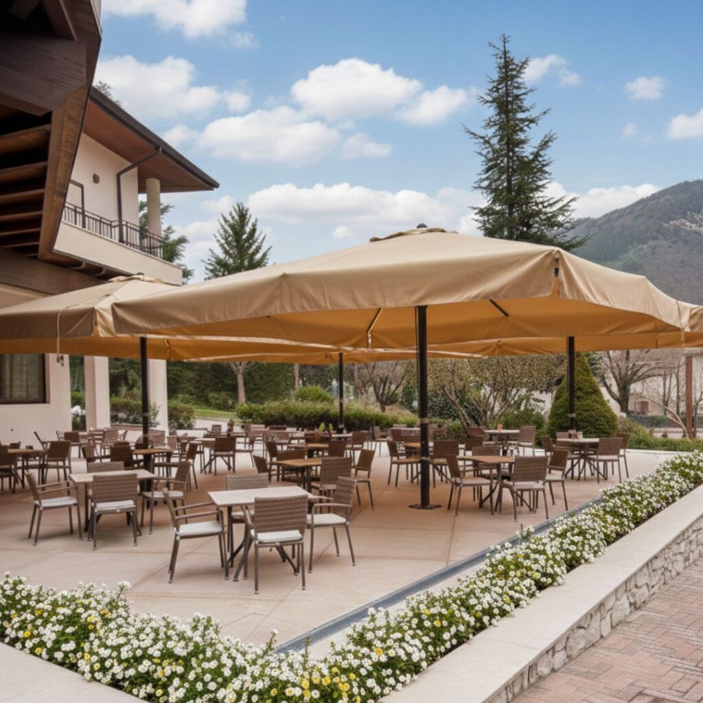 Ombrelloni in alluminio mod. Singapore 4×5 mt.